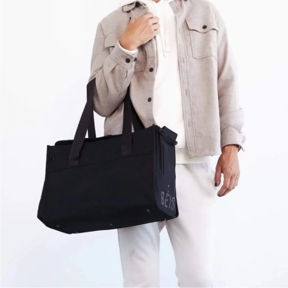 Beis Black Dog Carrier Bag